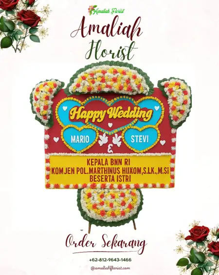 Papan Bunga Pernikahan Kadongdong